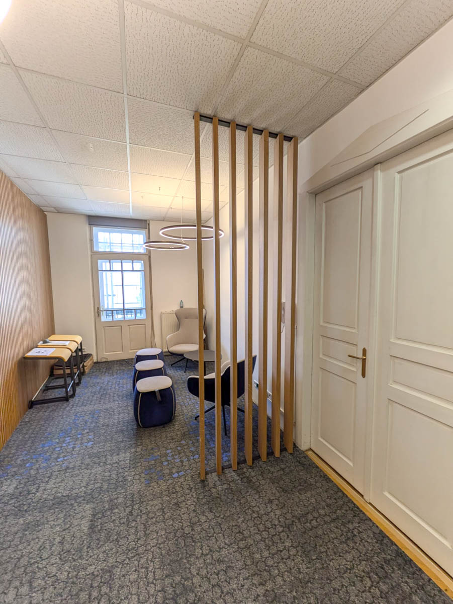 Drehbare Lamellen Büro-Wartebereich, Eiche schlicht